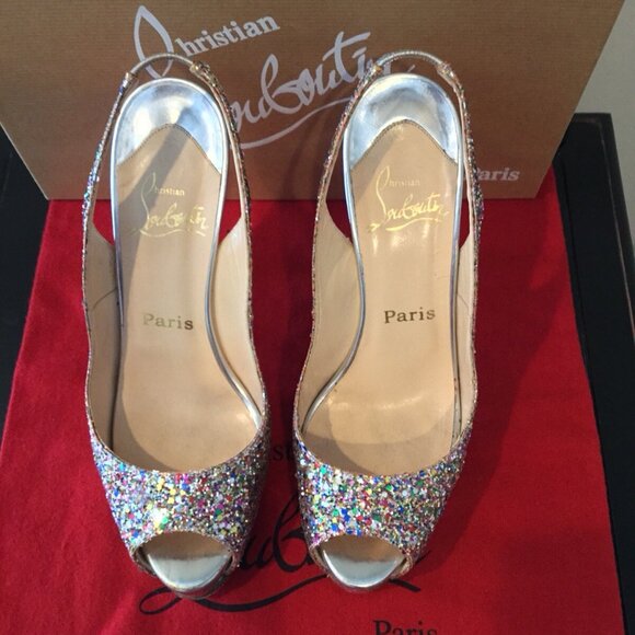 Christian Louboutin Sexy Glitter slingback Heels - Picture 12 of 12
